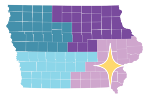 Map of Southeast Iowa